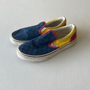 Kids slip on checkerboard vans